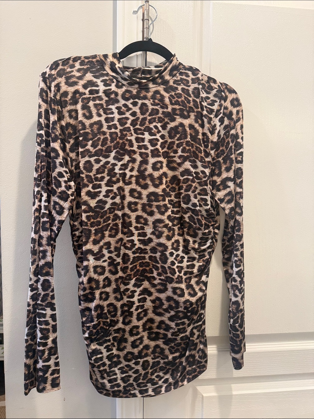 FARM Rio Leopard Print Mock Neck Top - Picture 3 of 3